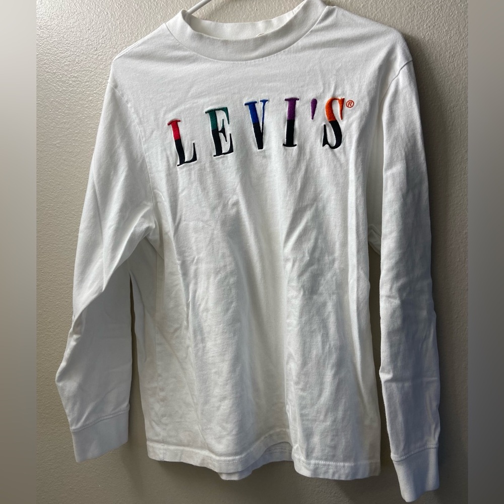 Levis white long sleeve shirt